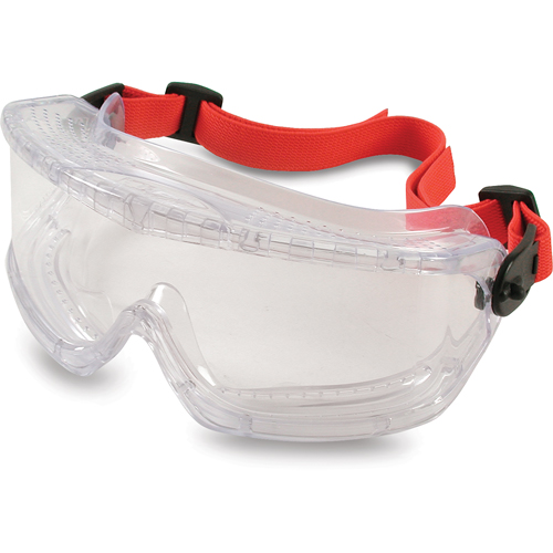 Uvex&reg; V-Maxx Safety Goggles, Clear Lens, Anti-Fog, Direct Vent Maritime Industrial Rubber