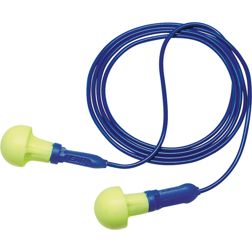 E-A-R Push-ins Metal Detectable Earplugs, Corded, One-Size, Bulk - Polybag, NRR 28 dB NRR dB Maritime Industrial Rubber
