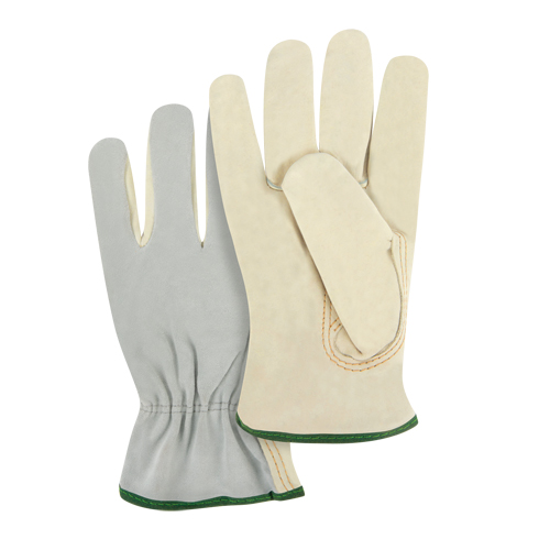 Gants de conducteur &agrave; dos fendu, Moyen, Paume en Cuir fleur de vache Maritime Industrial Rubber
