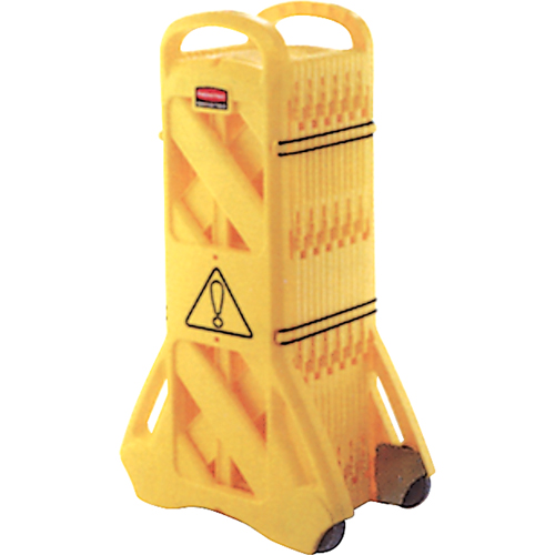Portable Mobile Barriers, 13' L, Plastic, Yellow Maritime Industrial Rubber