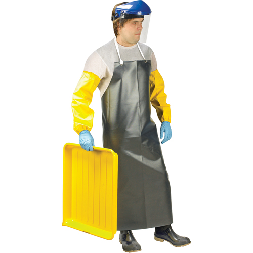 Tabliers &agrave; usage intensif, Nitrile/Polyester, 48" lo x 35" la, Noir Maritime Industrial Rubber