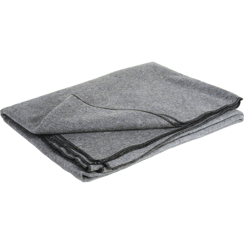 Couverture de laine ignifuge, Laine, 84"lo x 66"la Maritime Industrial Rubber