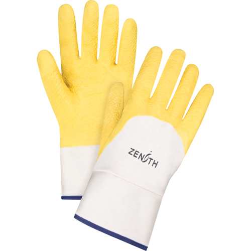 Gants enduits au fini rugueux, 10/T-Grand, R&ecirc;vetement Latex de caoutchouc, Enveloppe en Coton Maritime Industrial Rubber