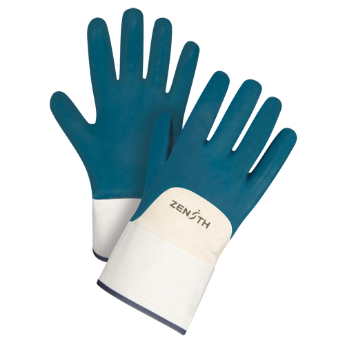 Gants &agrave; poignet de s&eacute;curit&eacute; de poids lourd, 10/T-Grand, R&ecirc;vetement Nitrile, Enveloppe en Coton Maritime Industrial Rubber