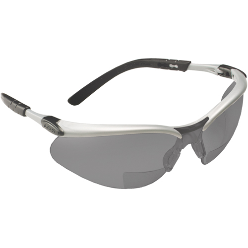 Lunettes de s&eacute;curit&eacute; BX avec verres de lecture, Antibu&eacute;e, Grise/fum&eacute;e, Dioptrie 1,5 Maritime Industrial Rubber