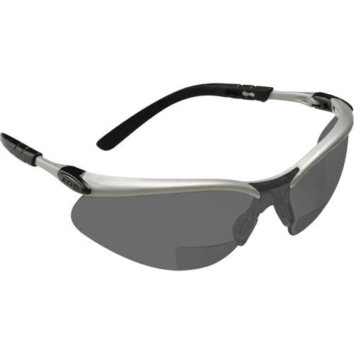 Lunettes de s&eacute;curit&eacute; BX avec verres de lecture, Antibu&eacute;e, Grise/fum&eacute;e, Dioptrie 2,5 Maritime Industrial Rubber
