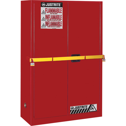 High Security Flammables Safety Cabinet with Steel Bar, 45 gal., 2 Shelves Maritime Industrial Rubber
