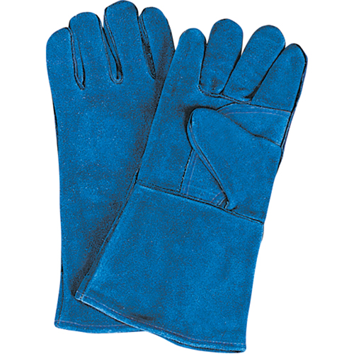 Gants de soudage &agrave; pouce & paume doubles, Cuir de vache refendu, Taille Grand Maritime Industrial Rubber
