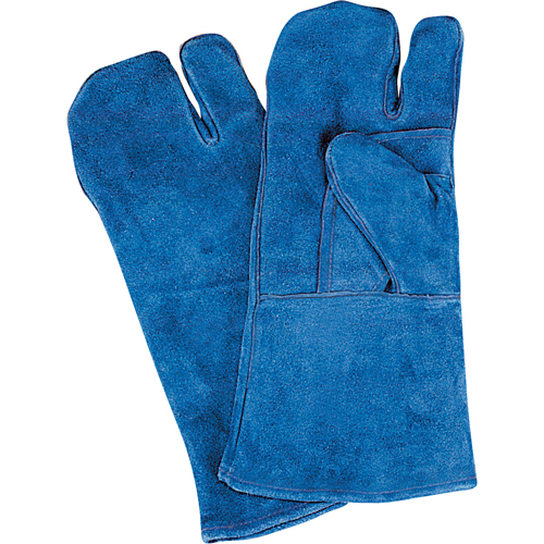 Gants de soudage &agrave; pouce & paume doubles, Cuir de vache refendu, Taille Grand Maritime Industrial Rubber