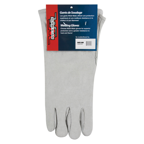 Standard-Duty Welder's Gloves, Split Cowhide, Size Large Maritime Industrial Rubber