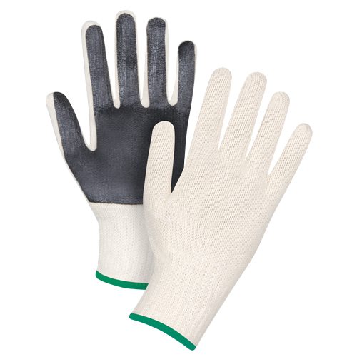 Gants en tricot &agrave; paume enduite, Poly/coton, Un c&ocirc;t&eacute;, Calibre 7, Moyen Maritime Industrial Rubber