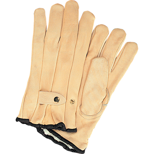 Gants de cordeur doubl&eacute;s pour l'hiver, Petit, Paume Cuir fleur de vache, Doubleure Molleton Maritime Industrial Rubber