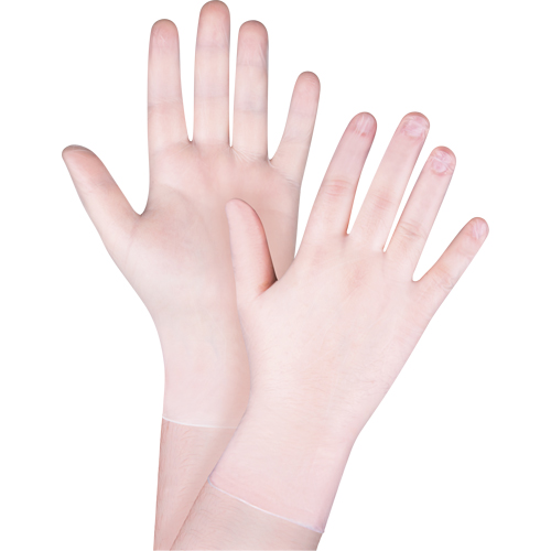 Disposable Gloves, Small, Vinyl, 4.5-mil, Powder-Free, Clear, Class 2 Maritime Industrial Rubber