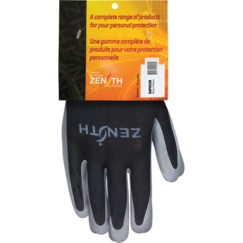 Gants enduits confortables de premi&egrave;re qualit&eacute;, 8/Moyen, R&ecirc;vetement Nitrile, Calibre 13, Enveloppe en Polyester Maritime Industrial Rubber
