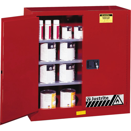 Sure-Grip&reg; EX Combustibles Safety Cabinet for Paint and Ink, 40 gal., 3 Shelves Maritime Industrial Rubber