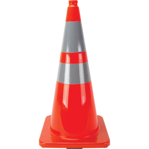 Recessed Cones, 28", Orange, 4" & 6" Reflective Collar(s) Maritime Industrial Rubber