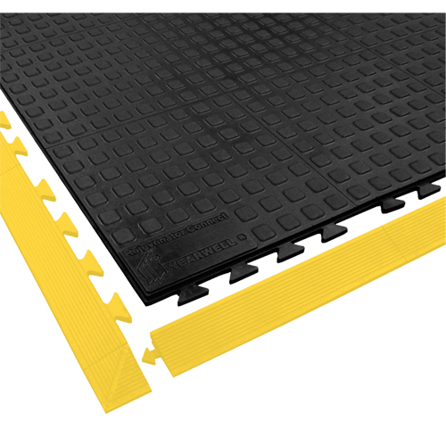 Rejuvenator Connect No. 502 Matting, Polyurethane, 3' W x 3' L, 5/8" Thick, Black Maritime Industrial Rubber
