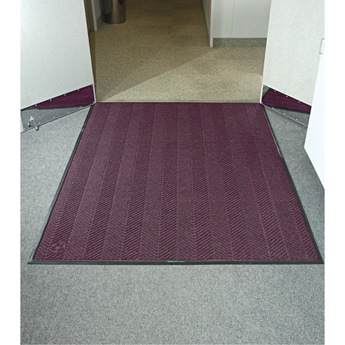Tapis WaterHog Max Classic &agrave; motif chevrons, Essuie-pieds/grattoir, 4' x 6' x 3/8", Marron Maritime Industrial Rubber