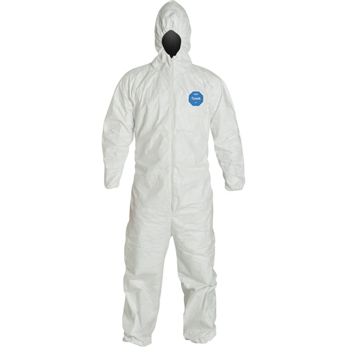 Combinaisons &agrave; capuchon, 2T-Grand, Blanc, Tyvek 400 Maritime Industrial Rubber