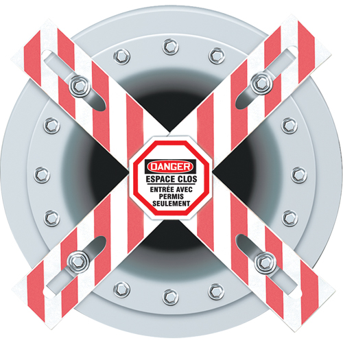 Barri&egrave;re Danger Man-Way Cross Maritime Industrial Rubber