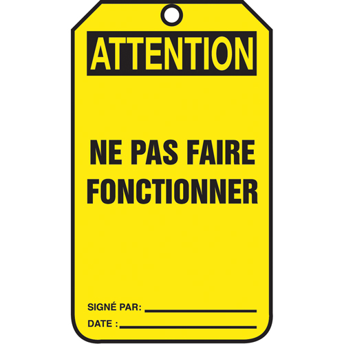 Lockout Tags, Cardstock, 3-1/8" W x 5-7/8" H, French Maritime Industrial Rubber