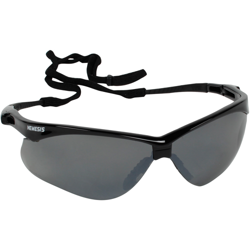 KleenGuard Nemesis Safety Glasses, Mirror/Grey/Smoke Lens, Anti-Scratch, ANSI Z87+/Meets/Exceeds CSA Z94.3 Maritime Industrial Rubber