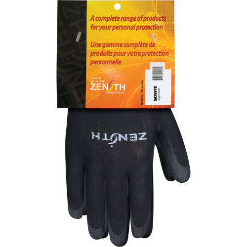 Ultimate Dexterity Coated Gloves, 9/Large, Polyurethane Coating, 13 Gauge, Polyester Shell Maritime Industrial Rubber