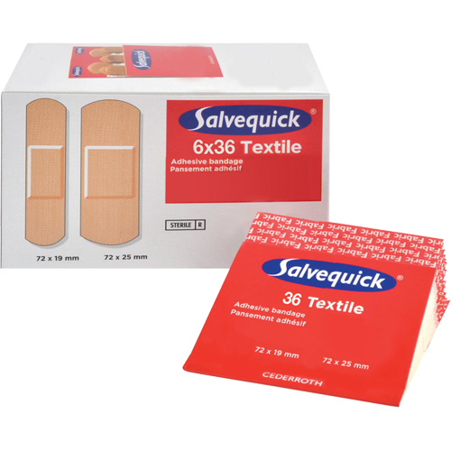 Salvequick&reg; Bandage Dispensing Systems Refills, Rectangular/Square, Fabric, Sterile Maritime Industrial Rubber
