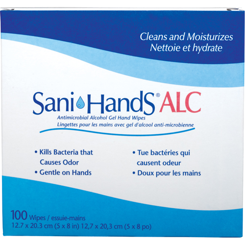 Lingettes antimicrobiennes pour les mains Sani-Hands ALC, Pochette Maritime Industrial Rubber