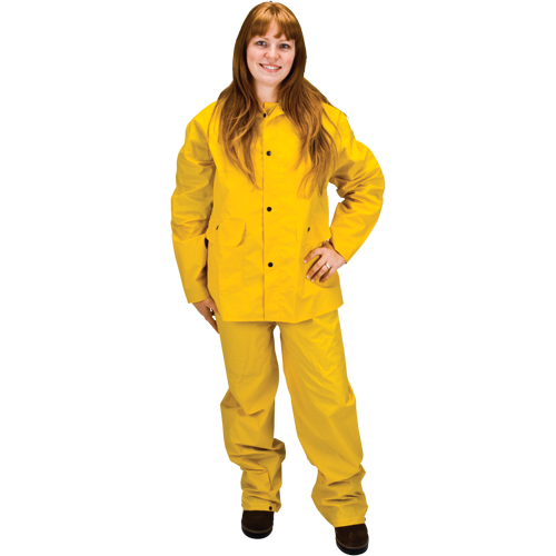 RZ100 Rain Suit, Polyester/PVC, Large, Yellow Maritime Industrial Rubber