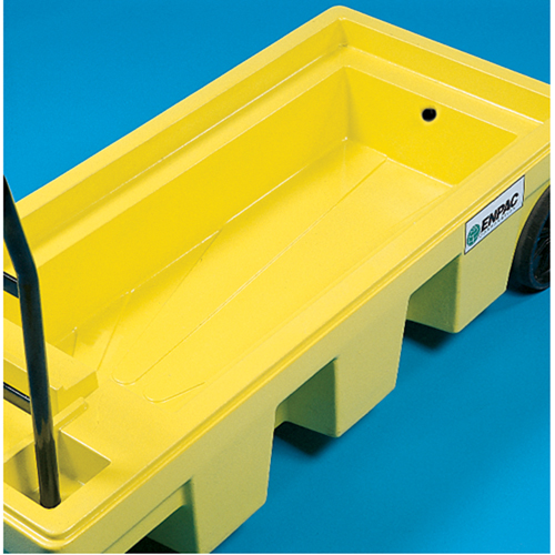 Poly-Spillcart Cart, 66.5" L x 29" W x 43.9" H, 57 US gal. Spill Cap. Maritime Industrial Rubber