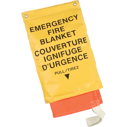 Couvertures ignifuges d'urgence, Fibre de verre, 72"lo x 72"la Maritime Industrial Rubber