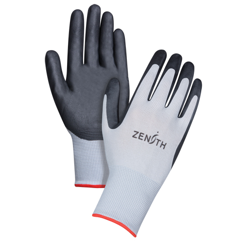 Lightweight Breathable Coated Gloves, 7/Small, Foam Nitrile Coating, 13 Gauge, Polyester Shell Maritime Industrial Rubber