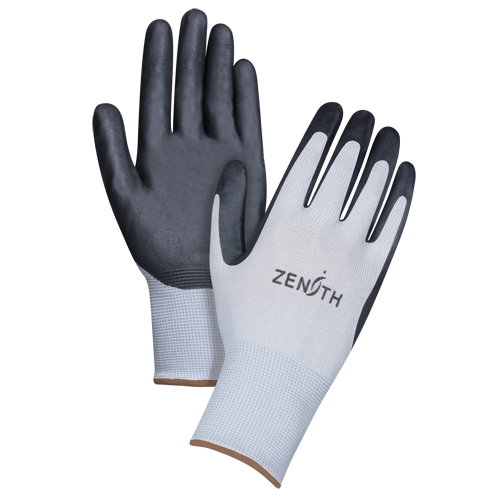 Gants l&eacute;gers enduits et respirants, 9/Grand, R&ecirc;vetement Mousse de nitrile, Calibre 13, Enveloppe en Polyester Maritime Industrial Rubber