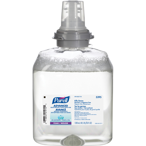 D&eacute;sinfectant pour les mains avanc&eacute; en mousse hydratante TFX, 1200 ml, Cartouche de recharge, 70 % alcool Maritime Industrial Rubber