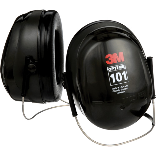 Serres-t&ecirc;tes de s&eacute;rie Peltor Optime 101, Cordon cervical, 26 NRR dB Maritime Industrial Rubber