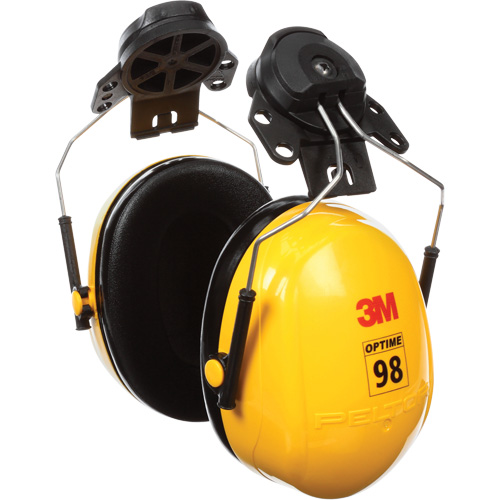 Peltor Optime 98 Series Earmuffs, Cap Mount, 23 NRR dB Maritime Industrial Rubber