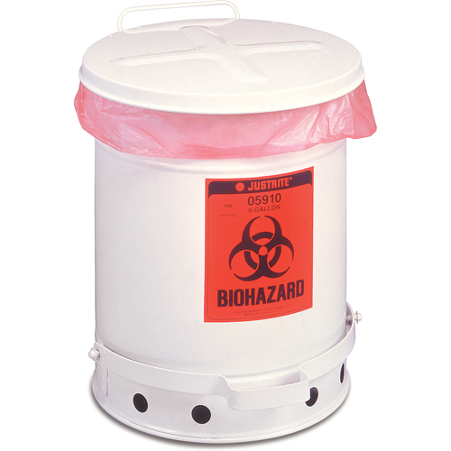 Contenant de d&eacute;chets &agrave; biorisques, Capacit&eacute; de 6 gal. Maritime Industrial Rubber