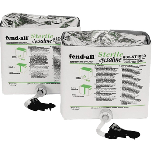 Cartouches de liquide pour poste de douche oculaire Fendall Pure Flow 1000, 1120 oz Maritime Industrial Rubber