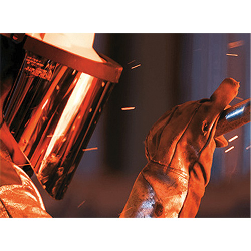 Ratchet Headgear with Faceshield, Polycarbonate, Ratchet Suspension Maritime Industrial Rubber