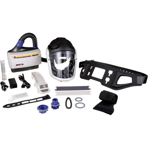 Versaflo Powered Air Purifying Respirator TR-600 Heavy Industrial Kit, Hard Hat & Faceshield, Lithium-Ion Battery Maritime Industrial Rubber