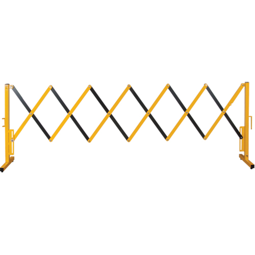 Expandable Barrier, 37" H x 11' L, Black/Yellow Maritime Industrial Rubber