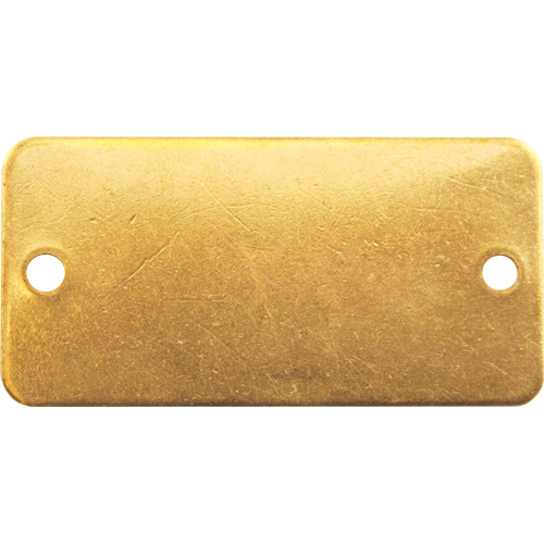 &eacute;tiquettes vierges, Laiton, 2" la x 1" h Maritime Industrial Rubber
