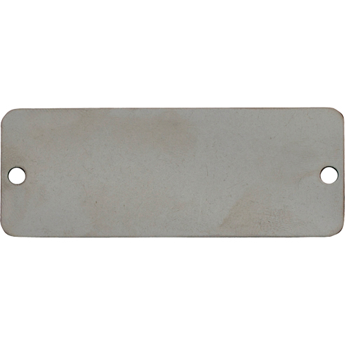 &eacute;tiquettes vierges, Acier inoxydable, 3" la x 1" h Maritime Industrial Rubber