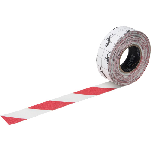 Premium Anti-Skid Tape, 2" x 60', Red & White Maritime Industrial Rubber