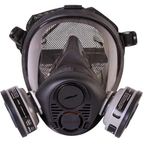 North&reg; RU6500 Series Full Facepiece Respirator, Silicone, Medium Maritime Industrial Rubber