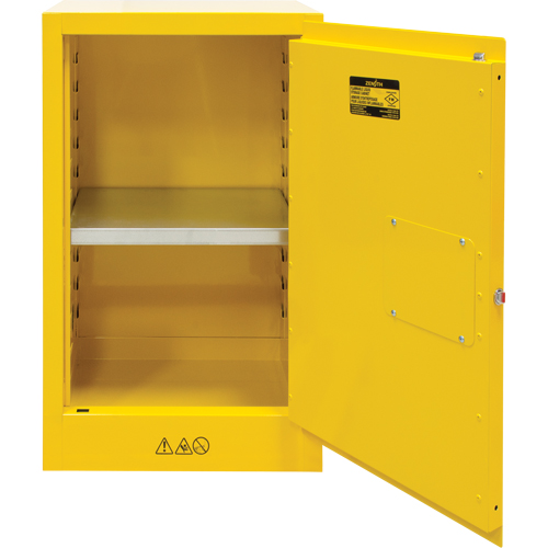 Flammable Storage Cabinet, 12 gal., 1 Door, 23" W x 35" H x 18" D Maritime Industrial Rubber