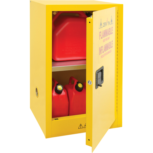 Flammable Storage Cabinet, 12 gal., 1 Door, 23" W x 35" H x 18" D Maritime Industrial Rubber
