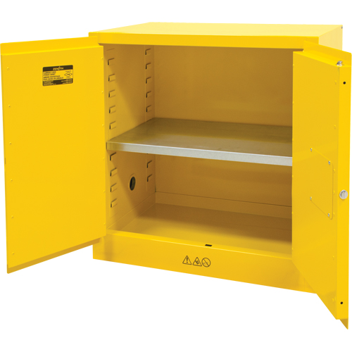 Flammable Storage Cabinet, 22 gal., 2 Door, 35" W x 35" H x 22" D Maritime Industrial Rubber