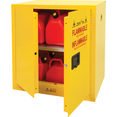 Flammable Storage Cabinet, 22 gal., 2 Door, 35" W x 35" H x 22" D Maritime Industrial Rubber